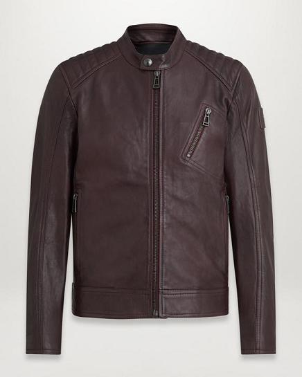 Veste Cuir Belstaff Homme V Racer Rouge France WI7039814